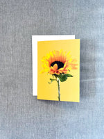 Blank Card, Yellow Sunflower