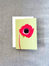Blank Card, Red Anemone