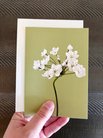 Blank Card, White Garlic Flower