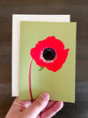 Blank Card, Red Anemone