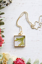 Square Necklace with Cedar