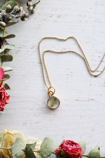 Circle Necklace with Asparagus Fern