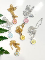 Busy Bee Necklace in Silver or Gold (Pink, Yellow or Blue)