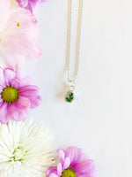 Hexagon Necklace with Lace Fern